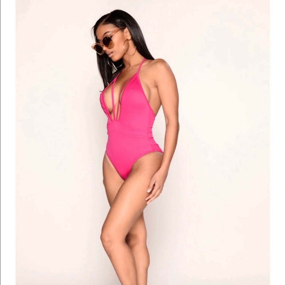 Pink Strappy Bathing Suit